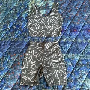 bike short and longline bra set